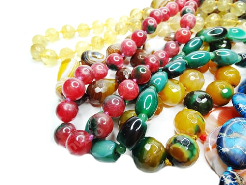 Preview: Jewelry Semiprecious Beads Made Of Geological Minerals