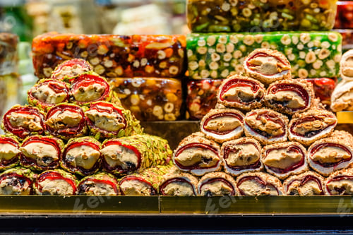 Preview: Turkish Delight And Different Sweets For Sale At Bazaar In Turkey