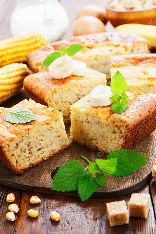 Preview: Polenta Casserole With Banana On The Table