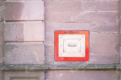 Preview: Nightsafe Metal Box In Wall With Red Trim To Keep One Safe At Night
