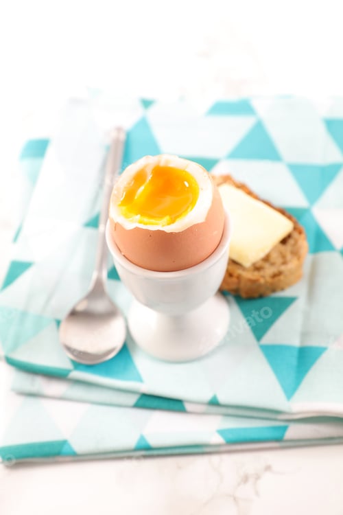 Preview: Soft Boiled Egg And Bread With Butter