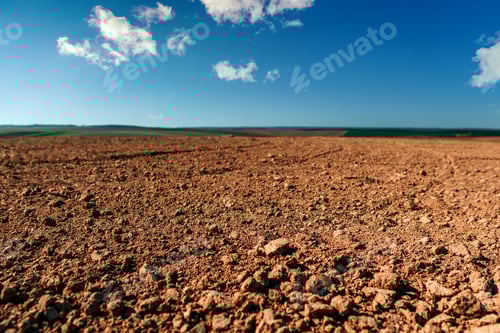 Preview: Ploughed Field In Spring Prepared For Sowing