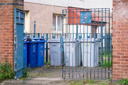 Preview: Wheelie Bin Collection At Council Estate Compound Enclosure