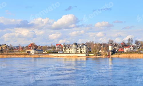 Preview: View Of Neva River On The Outskirts Of St. Petersburg At Sunny Spring Day, Russia.