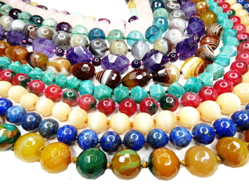Preview: Semigem Necklace With Bright Crystals Jewellery