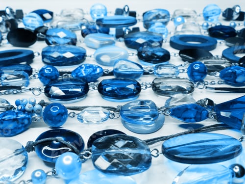 Preview: Jewelry Beads With Bright Colorful Blue Sapphire Crystals Luxury Fashion Accessory Background