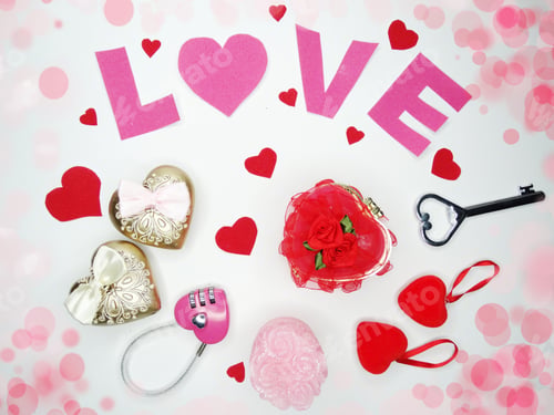Preview: Greeting Card Love Valentine'S Day With Hearts