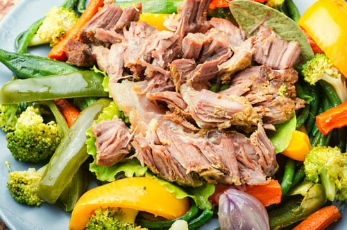 Preview: Beef Stew With Seasonal Vegetables.Beef Meat Baked With Vegetables