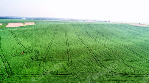 Preview: Top View Of The Farmhouses With Gardens And The Road
