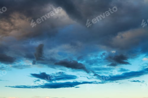 Preview: Blue Sky With White Clouds Background