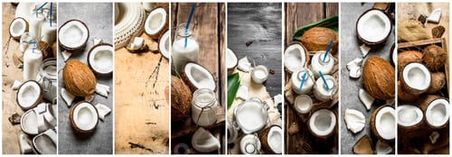 Preview: Food Collage Of Coconut.