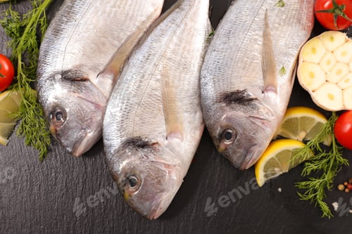 Preview: Raw Dorado Fish And Spices