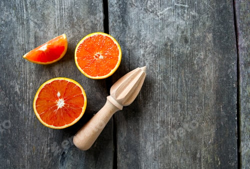 Preview: Red Oranges On Wooden Surface