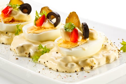 Preview: Boiled Eggs With Mayonnaise And Vegetables