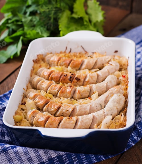 Preview: Munich Sausages With Fried Cabbage