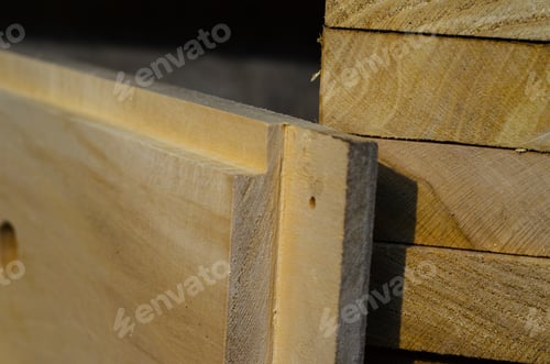Preview: Wooden Planks For The New Beehives. Woodworking
