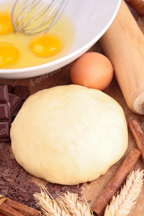 Preview: Close Up On Baking Ingredient And Dough