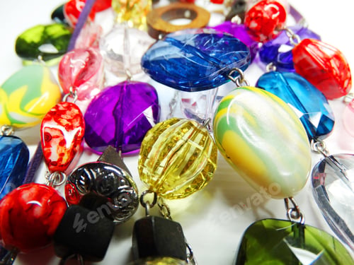 Preview: Jewelry Beads With Bright Colorful Crystals Luxury Fashion Accessory Background