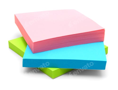 Preview: Multi-Coloured Stickers. On A White Background.