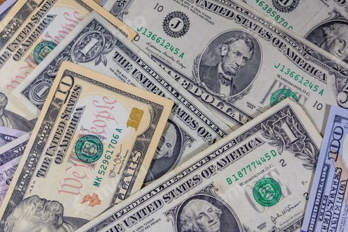 Vista previa: Background Of The Different American Dollar Banknotes