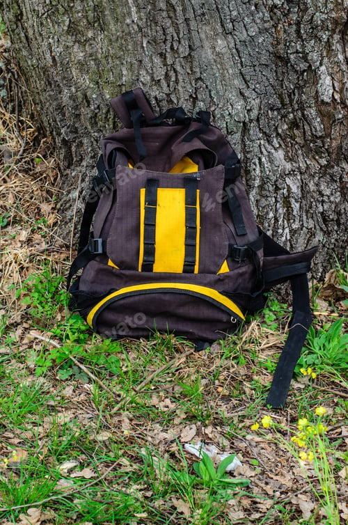 Preview: Touristic Backpack Under The Tree On Green Grass