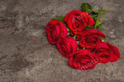 Preview: Bouquet Of Fresh Red Roses. The Festive Concept For Weddings, Birthdays, March 8Th, Mother'S, Or