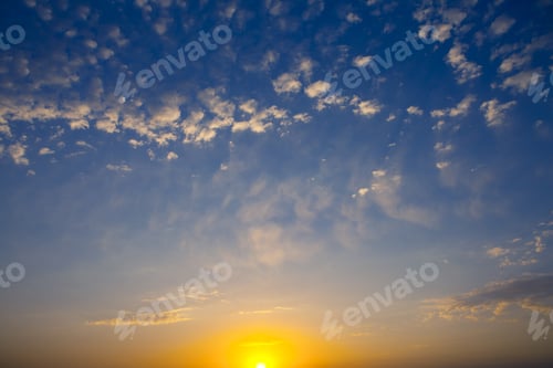 Preview: Blue Sky With White And Grey Clouds