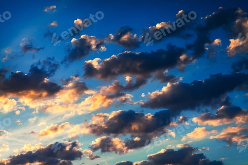 Preview: Blue Sky With White Clouds Background