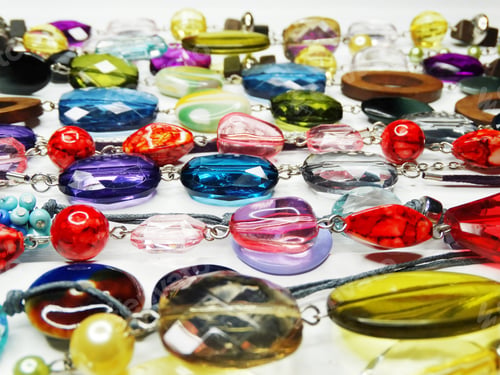Preview: Jewelry Beads With Bright Colorful Crystals Luxury Fashion Accessory Background