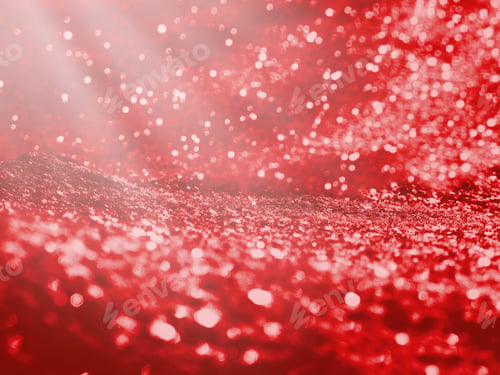 Preview: Abstract Red Background Blurred Christmas Light Garland Bokeh