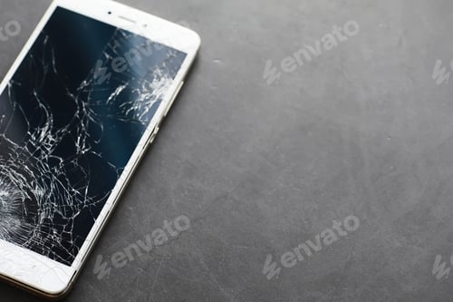 Preview: Crack On The Glass. Broken Screen. Broken Phone. Cracked Glass Background. White Cracks In Glass.