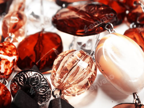 Preview: Jewelry Beads With Bright Colorful Crystals Luxury Fashion Accessory Background