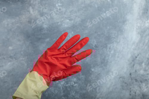 Preview: Protective Glove Against Mottled Grey and White Background