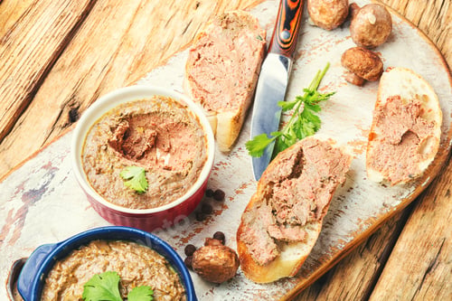 Preview: Appetizing Liver Pate Of Beef On Bruschetta
