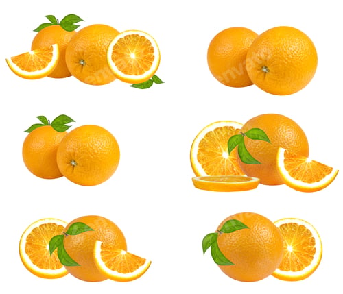 Preview: Oranges Isolated On The White Background