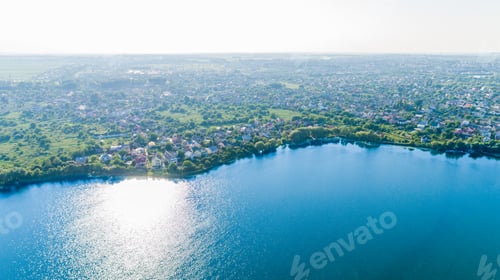 Preview: City At Sunset From The Drone