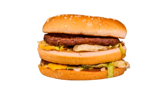 Preview: Fresh Hamburger Isolated On A White Background