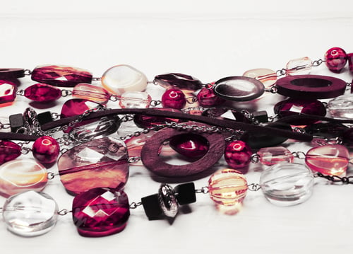 Preview: Jewelry Beads With Bright Colorful Crystals Luxury Fashion Accessory Background