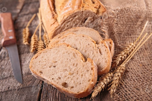 Preview: Bread On Wood Background