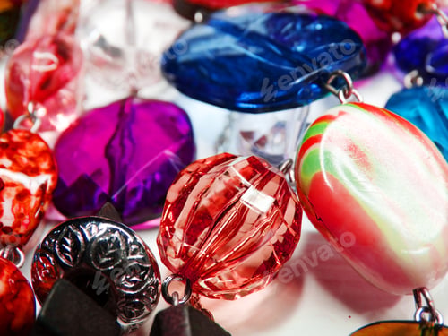 Preview: Jewelry Beads With Bright Colorful Crystals Luxury Fashion Accessory Background