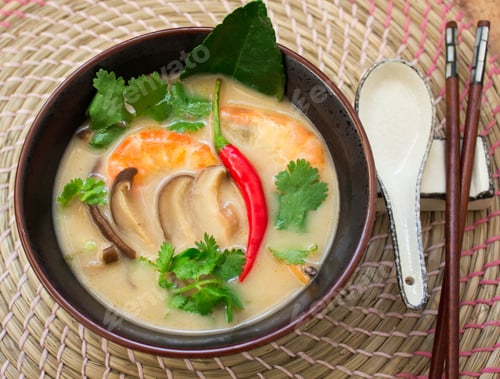 Preview: Traditional Spicy Thai Tom Yam Soup