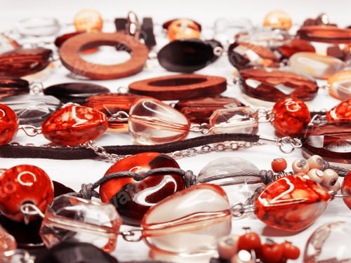 Preview: Jewelry Beads With Bright Colorful Crystals Luxury Fashion Accessory Background