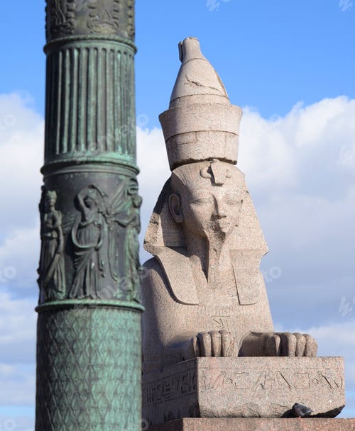Preview: Ancient Egyptian Sphinx On The University Embankment In St. Petersburg, Russia.