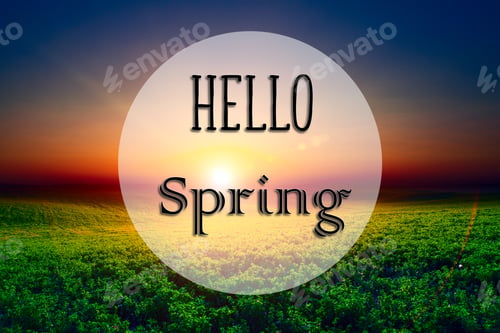 Preview: Hello Spring And Green Field. Beauty Nature Background