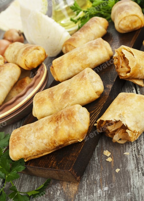 Preview: Pies Stuffed With Cabbage From A Batterless Dough. Vegetarian Food