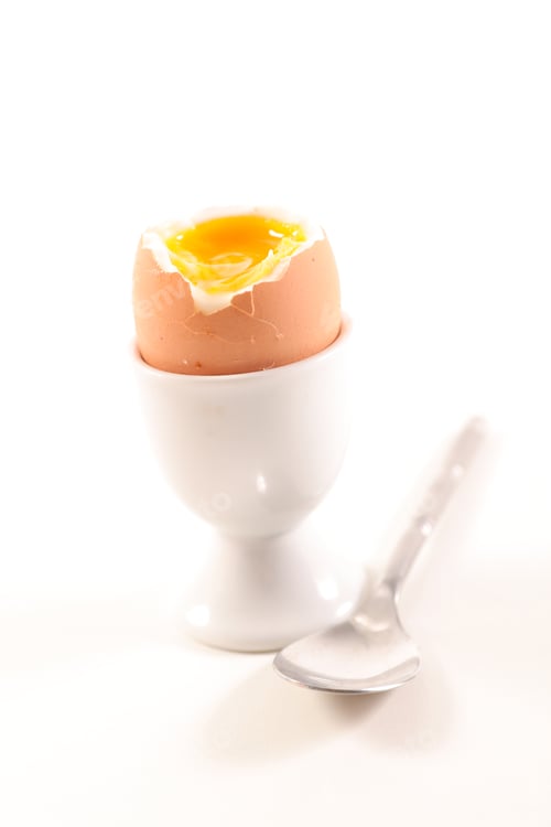 Preview: Boiled Egg On White Background