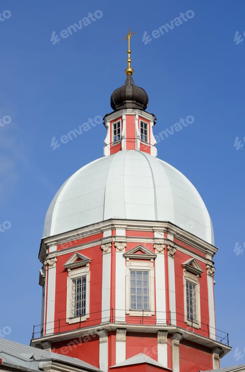 Preview: Holy Great Martyr And Healer Panteleimon Church In St.Petersburg, Russia.