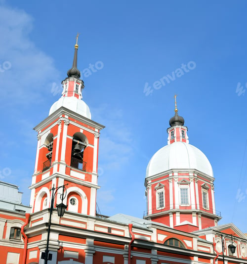 Preview: Holy Great Martyr And Healer Panteleimon Church In St.Petersburg, Russia.