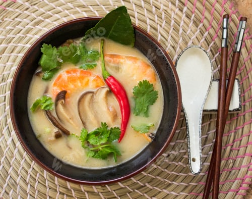 Preview: Traditional Spicy Thai Tom Yam Soup