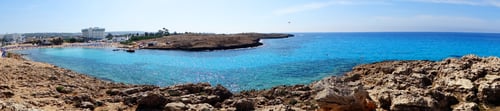 Preview: Panorama Of Rocky Coast In The Mediterranean Sea Landscape On Cyprus Island